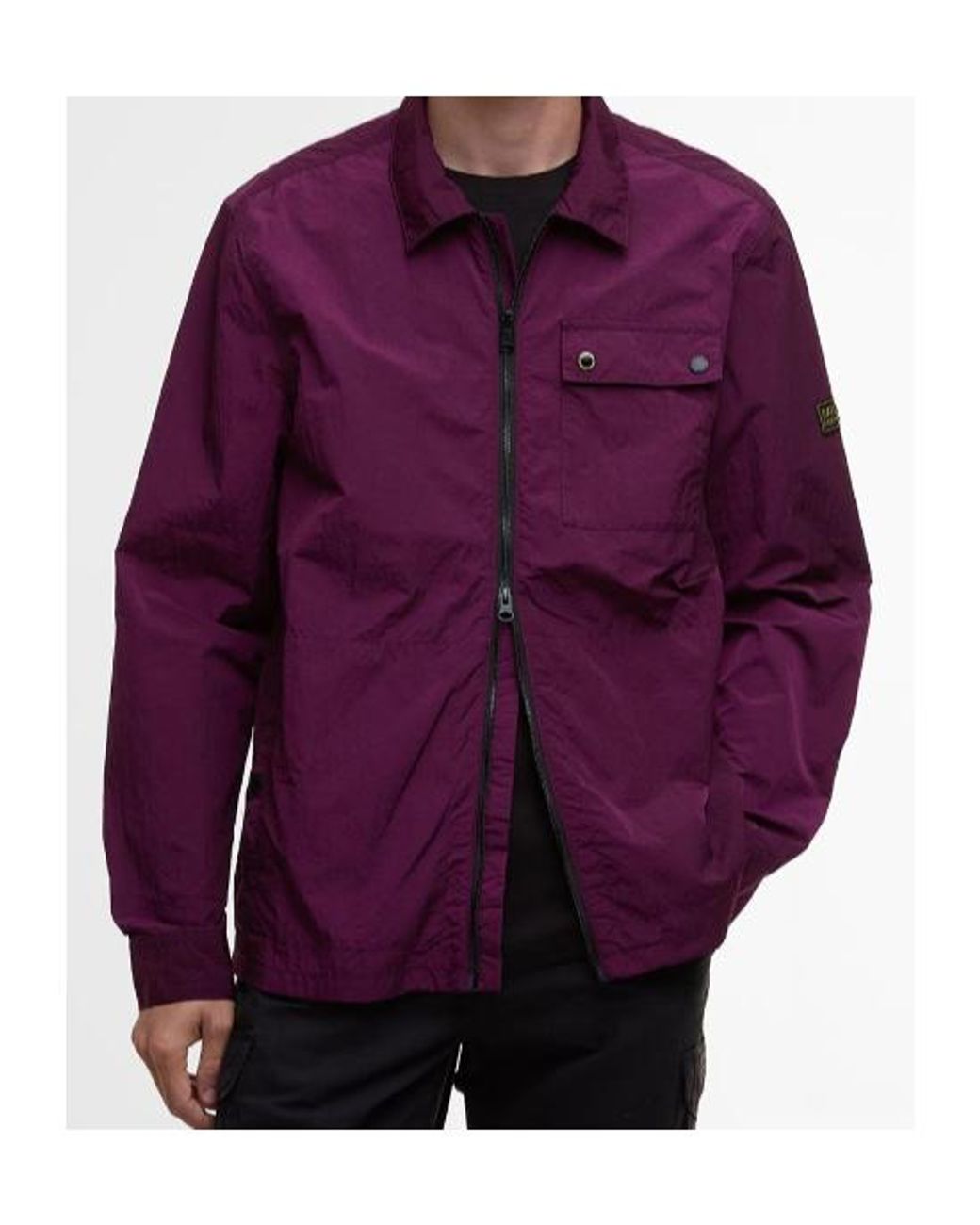 Barbour Purple Shirt Collar Overshirt for men