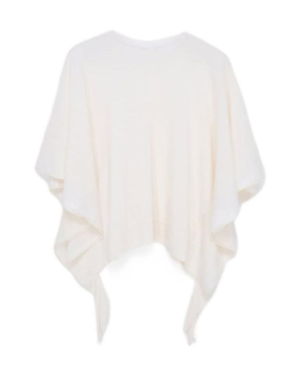Dorothee Schumacher White Draped Ruffle-Sleeve Knit Top