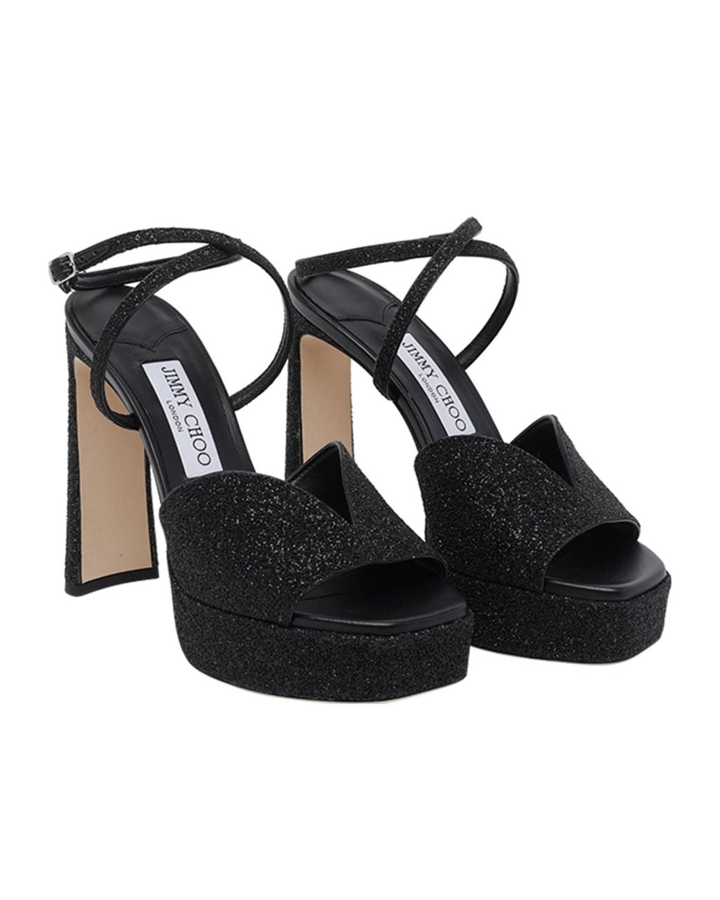 Jimmy Choo Black Karli Platform 125 Heels