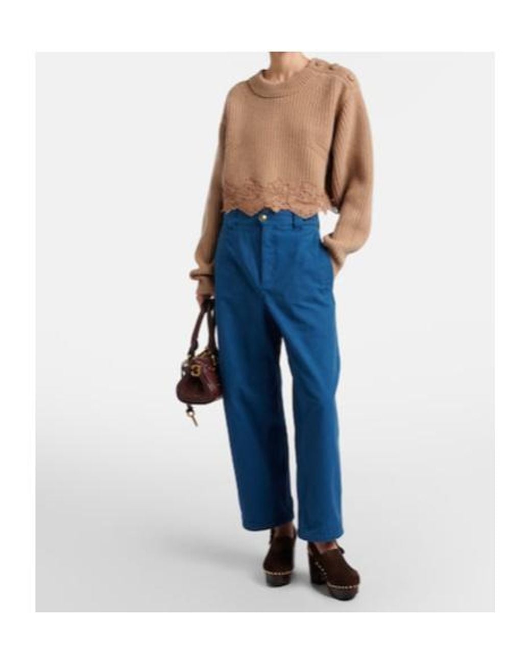 Chloé Brown Jeannette Suede Clogs