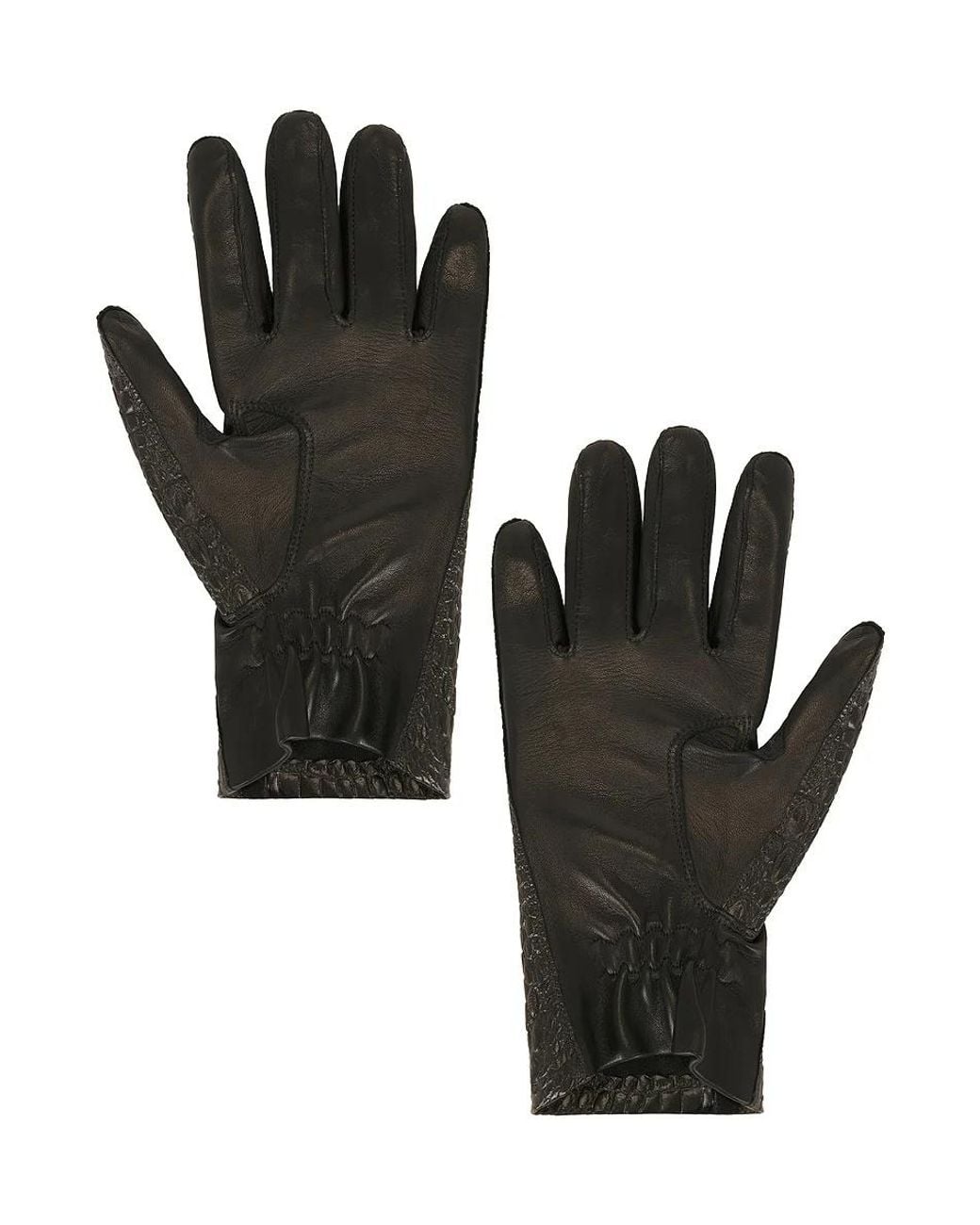 Totême Black Five-Fingered Gloves