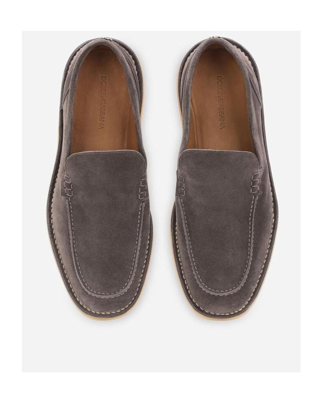 Dolce & Gabbana Brown Dg Logo Plaque Loafers for men