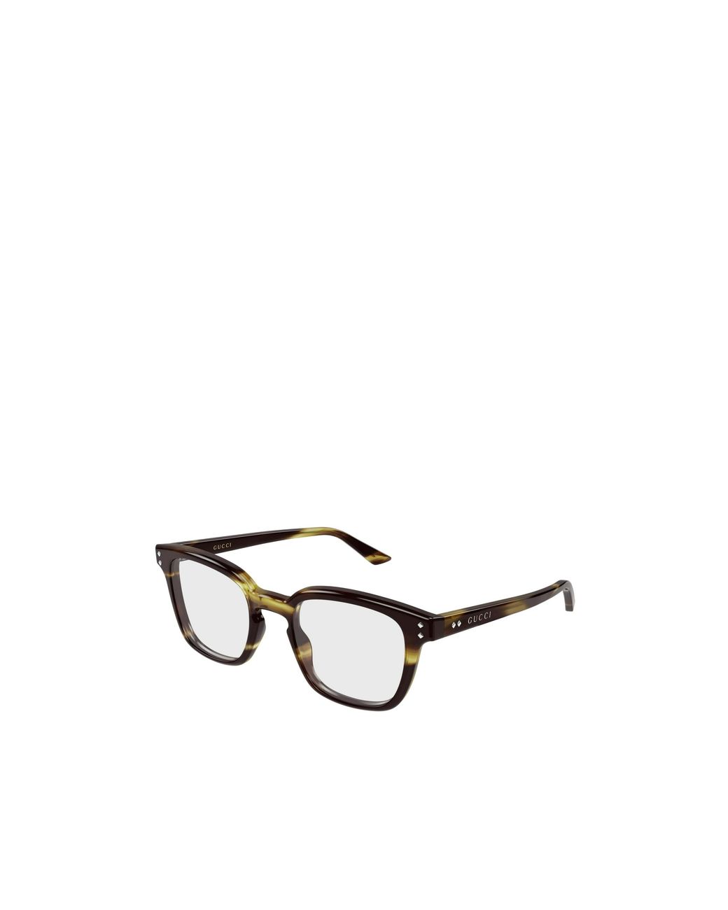 Gucci White Eyewear Square Frame Glasses for men