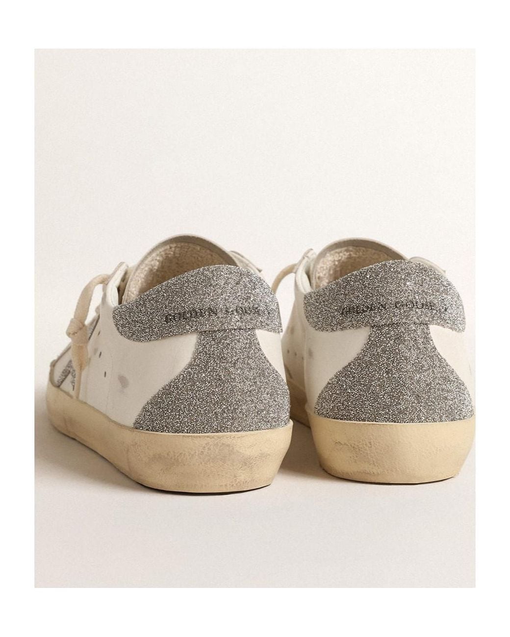 Golden Goose Deluxe Brand Natural Super-Star With Swarovski Crystal Star And Heel Tab