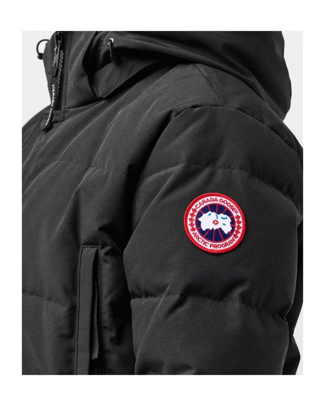 Canada Goose Black Logo Patch Parka Down Jacket for men