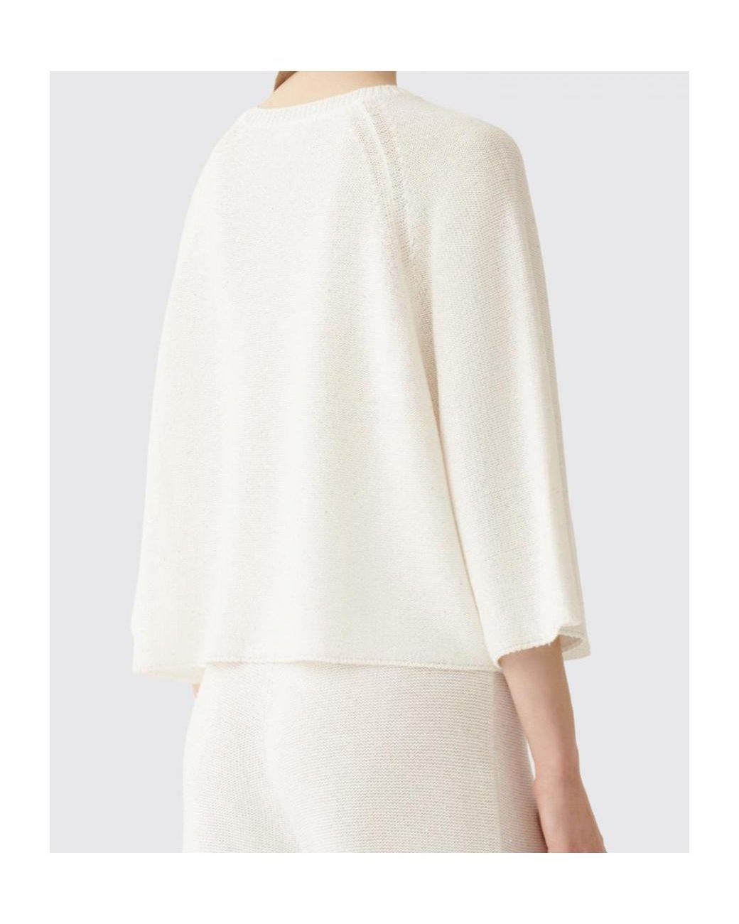 Fabiana Filippi Natural Crew-Neck Knit Sweater