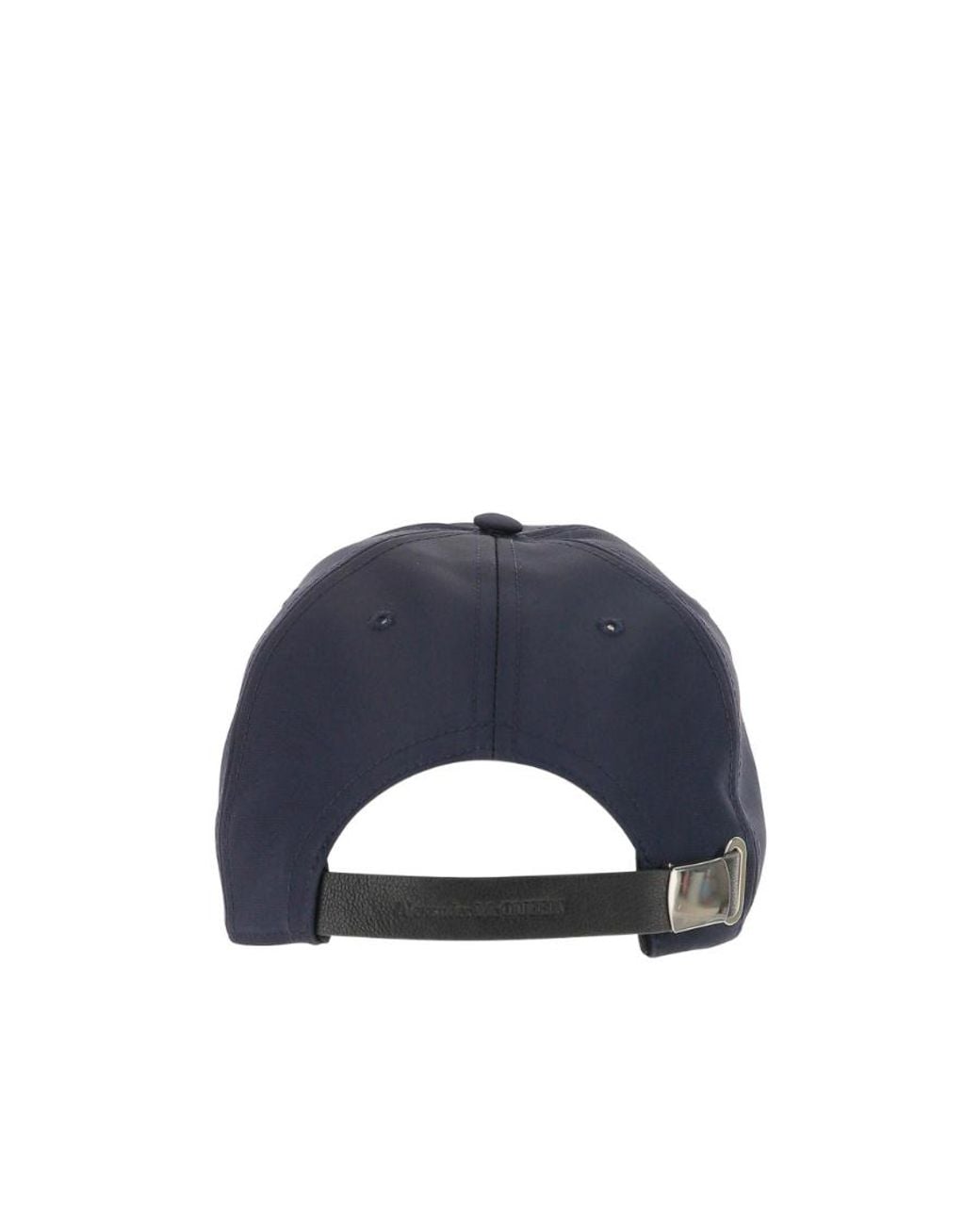 McQueen Blue Logo Printed Baseball Cap for men