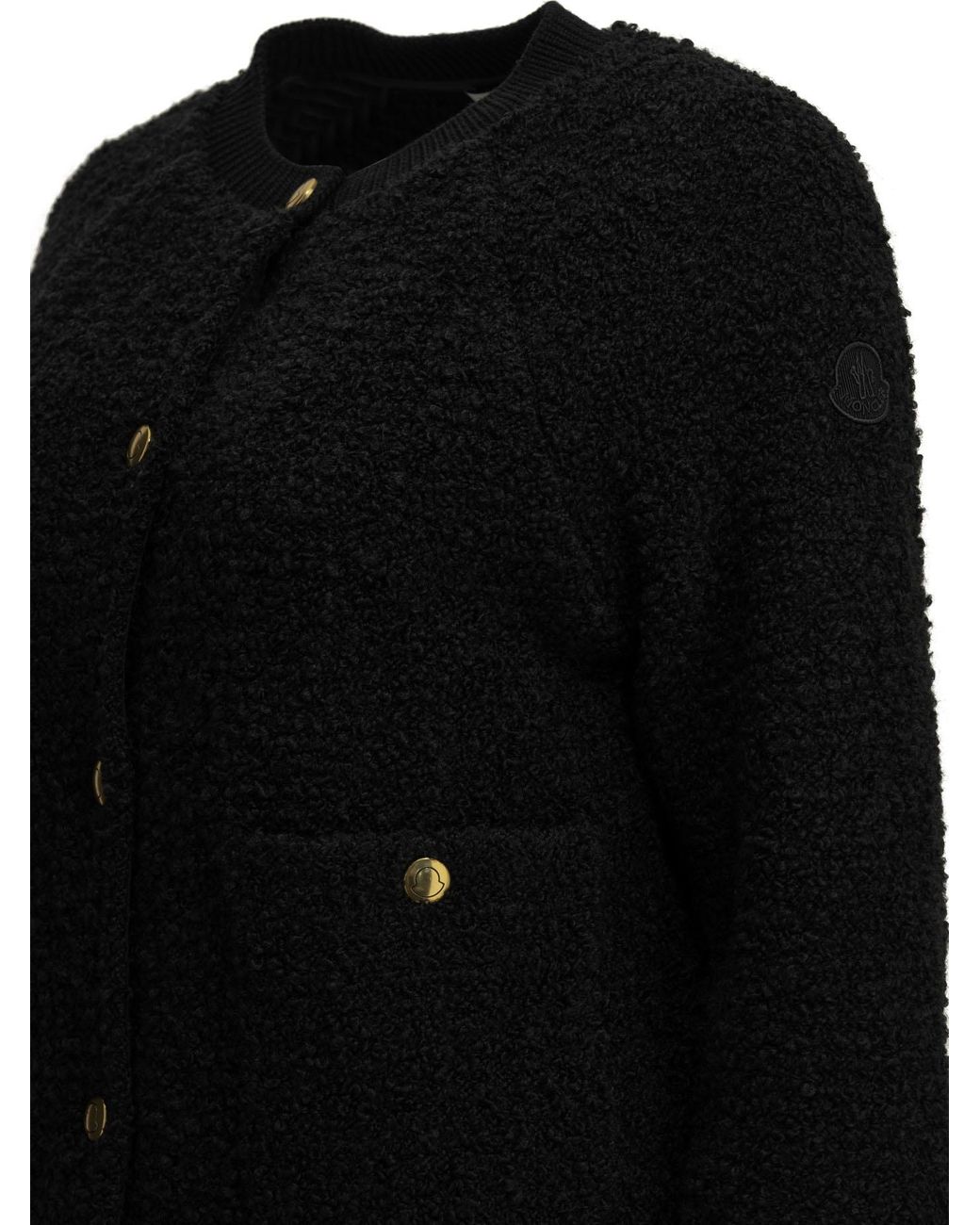 Moncler Black Zip-Up Padded Cardigan