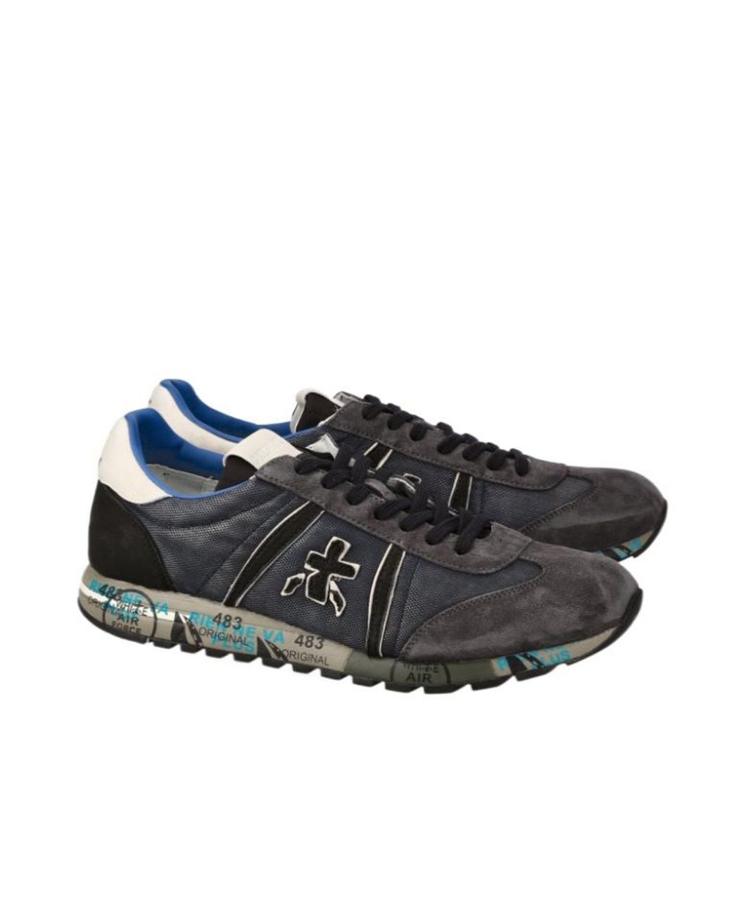 Premiata Black Round-Toe Sneakers for men