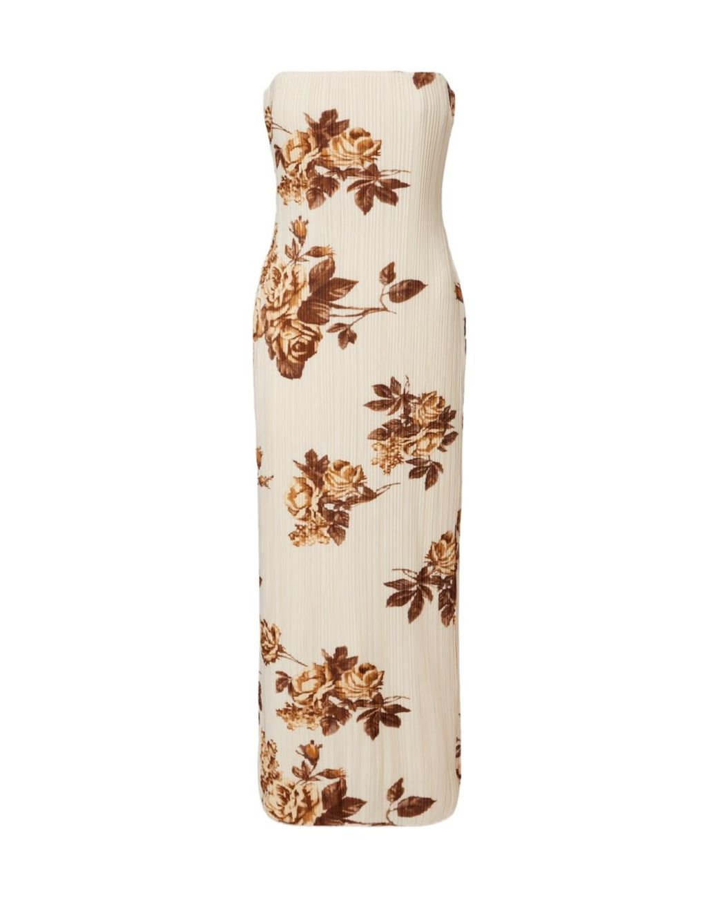Magda Butrym Metallic Floral Ribbed-Knit Maxi Dress