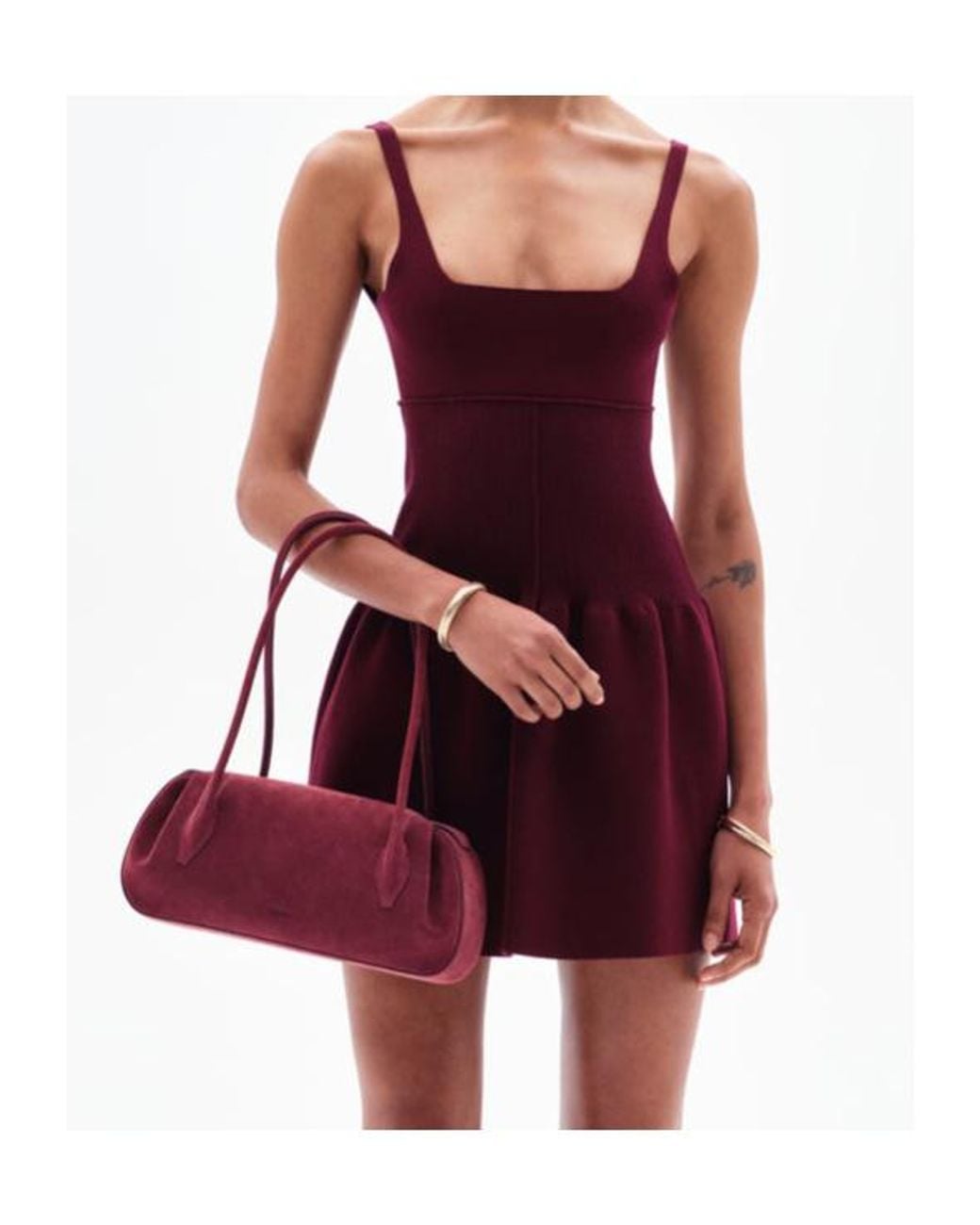 Yuzefi Purple Oyster Shoulder Bag