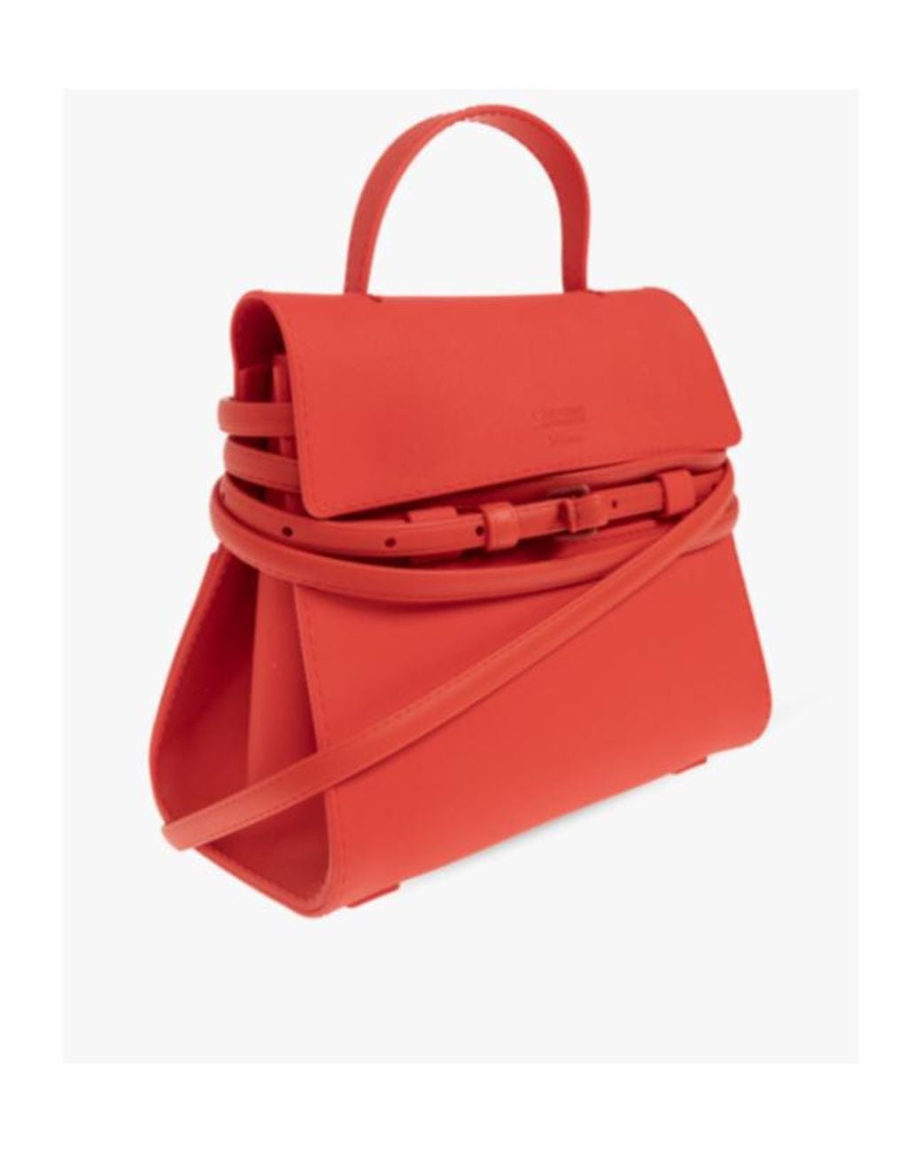 Moschino Red Top-Handle Tote Bag