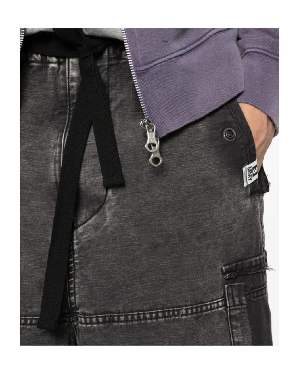 Maison Mihara Yasuhiro Gray Drawstring Cargo Pants for men