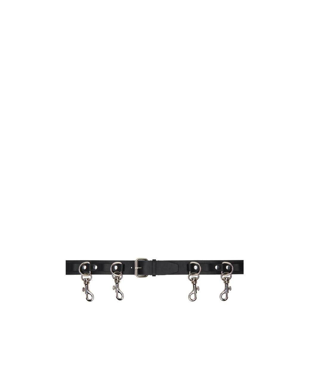Vetements White Metal Clip Belt for men