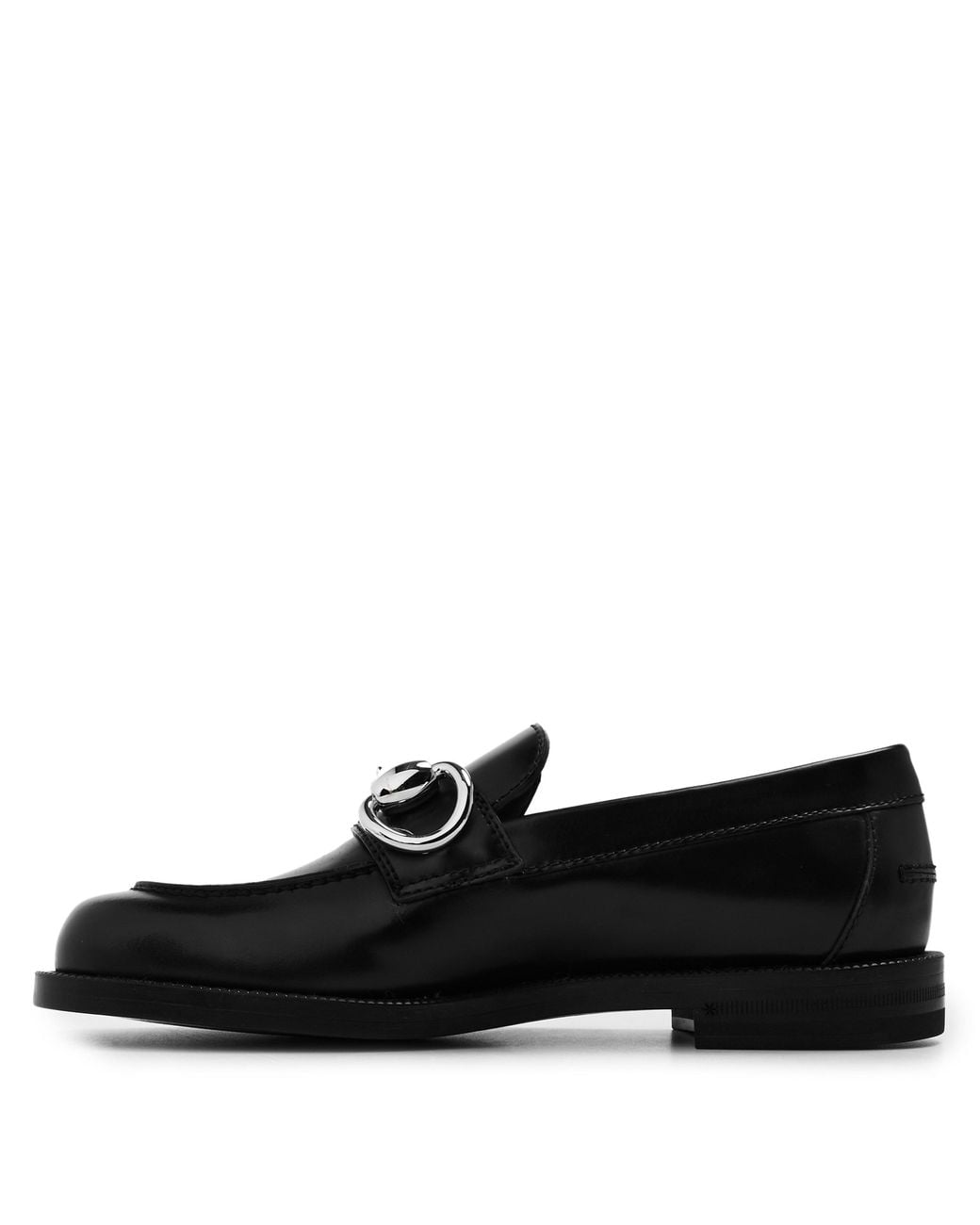 Gucci Black Smooth Leather Loafer Decorated