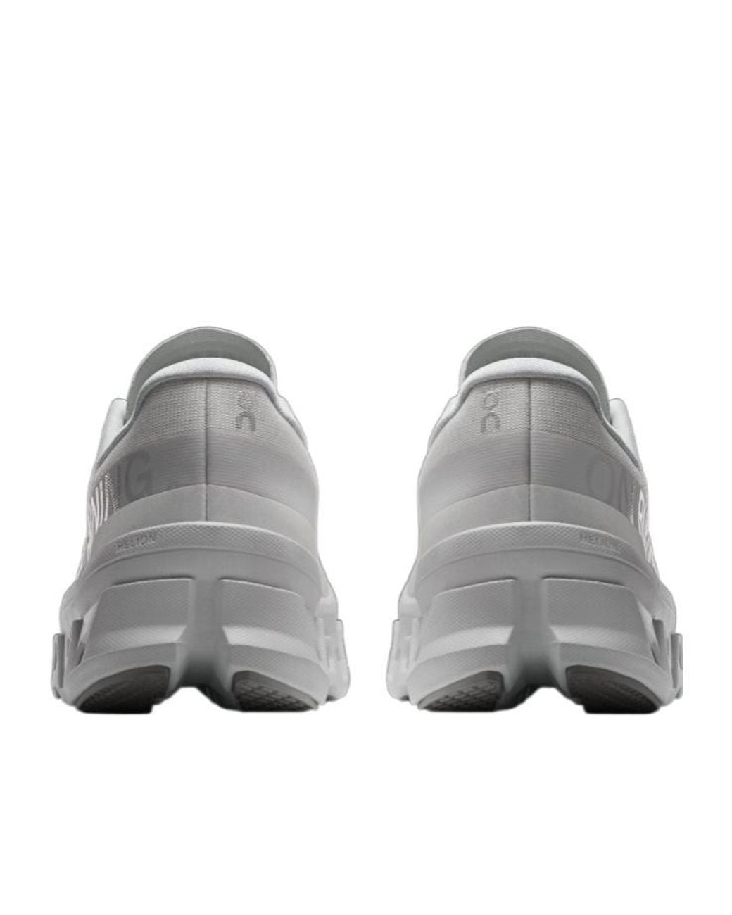 On Shoes Gray Cloudmonster Lace-Up Running Sneakers