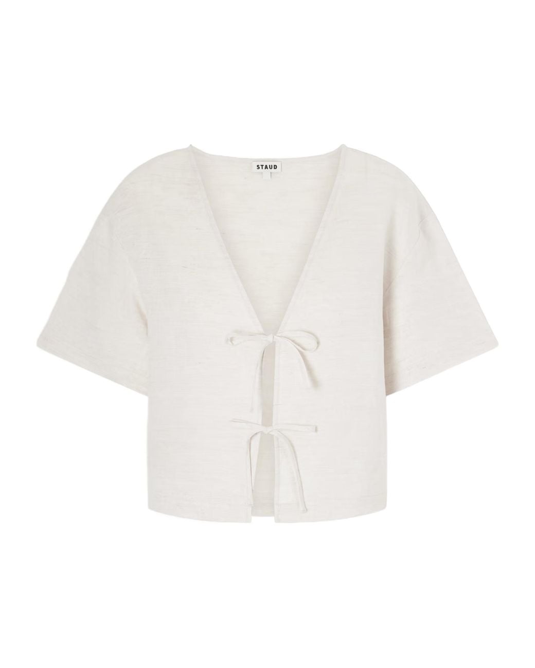 Staud White Linen Blouse
