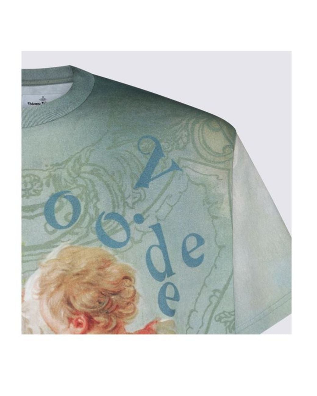 Vivienne Westwood Green Graphic Printed Crewneck T-Shirt for men
