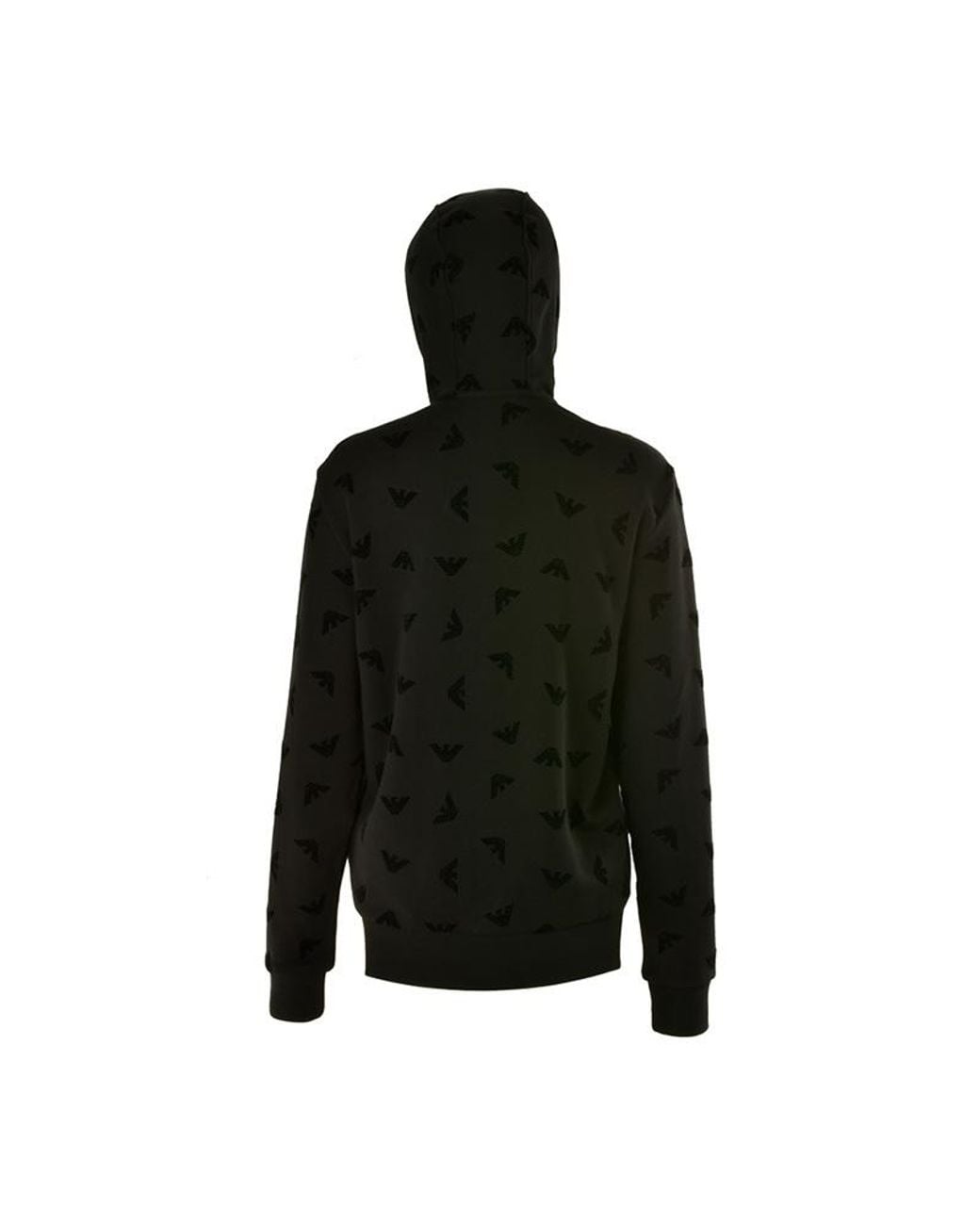 Armani Jeans Black Hooded Casual Sweater for men