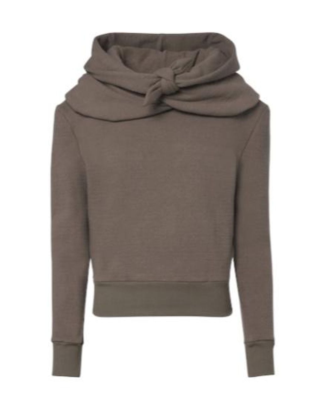 Magda Butrym Gray Cotton-Blend Jersey Hoodie