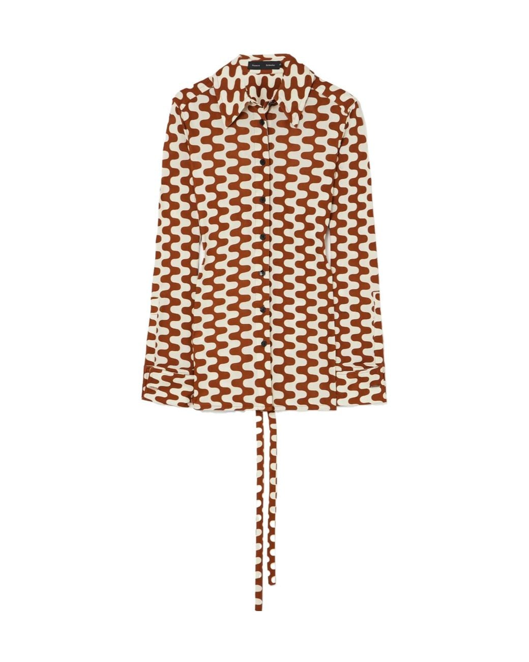Proenza Schouler White Tie-Up Printed Shirt