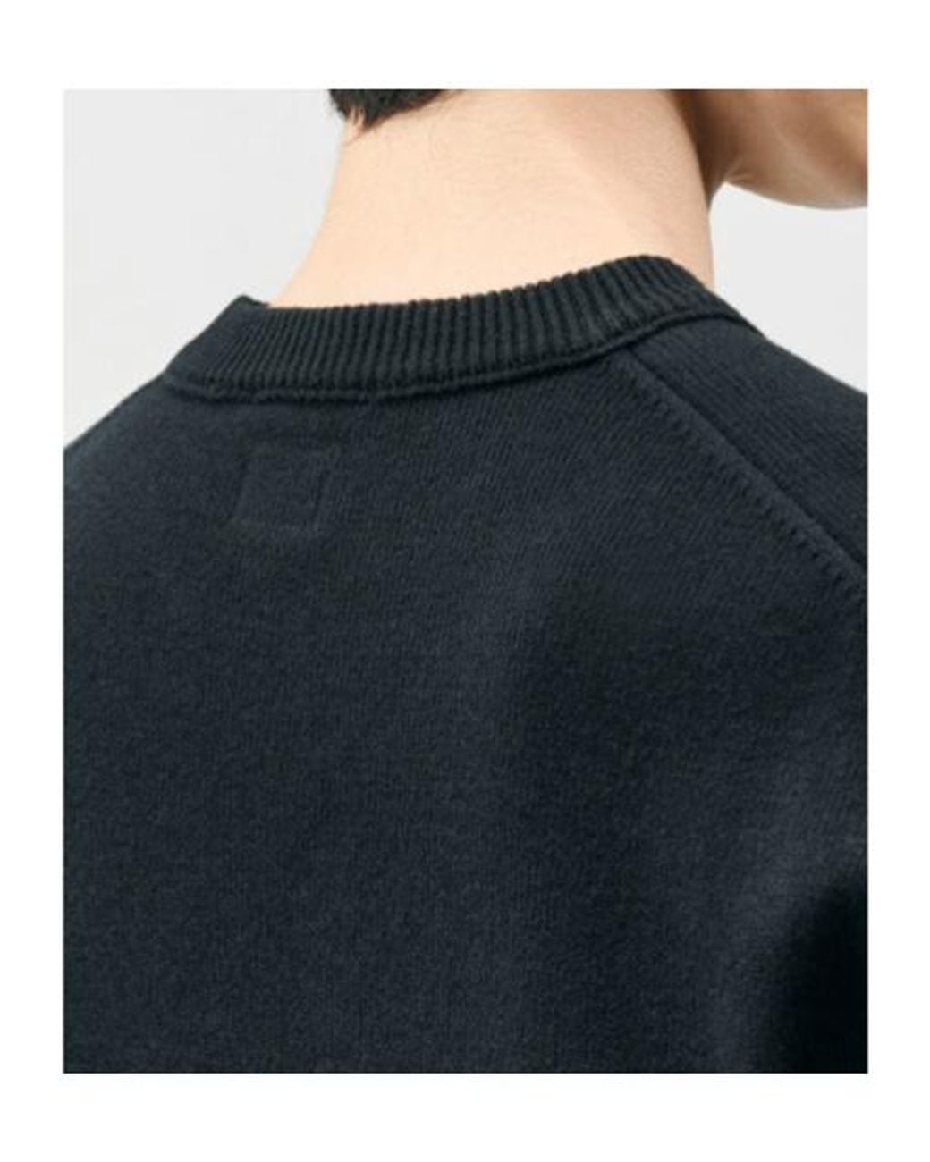 C P Company Black Metropolis Series Extrafine Merino Wool Crewneck Sweater for men
