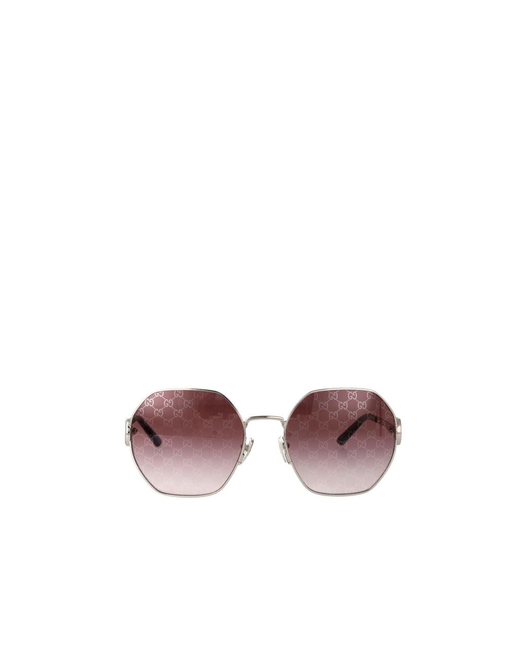 Gucci Pink Eyewear Irregular Frame Sunglasses