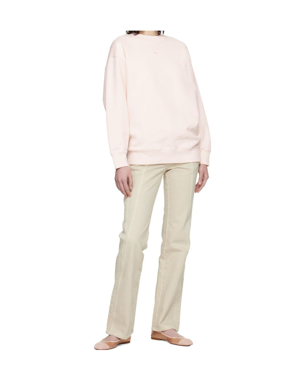 Maison Kitsuné White Baby Fox Sweatshirt