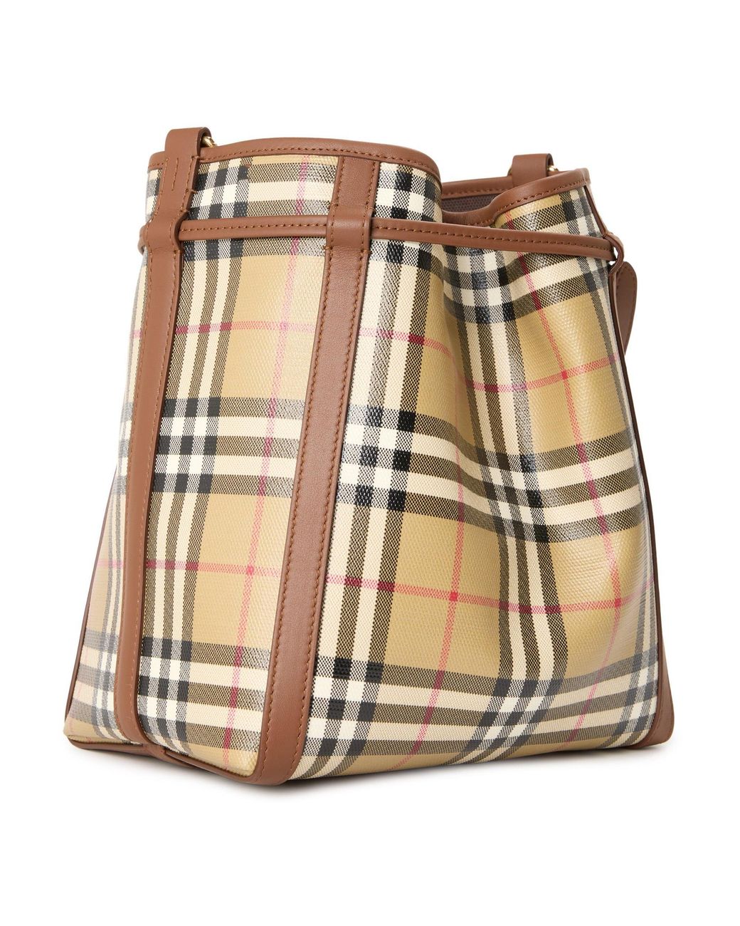Burberry Natural Drawstring Bucket Crossbody Mini Bag
