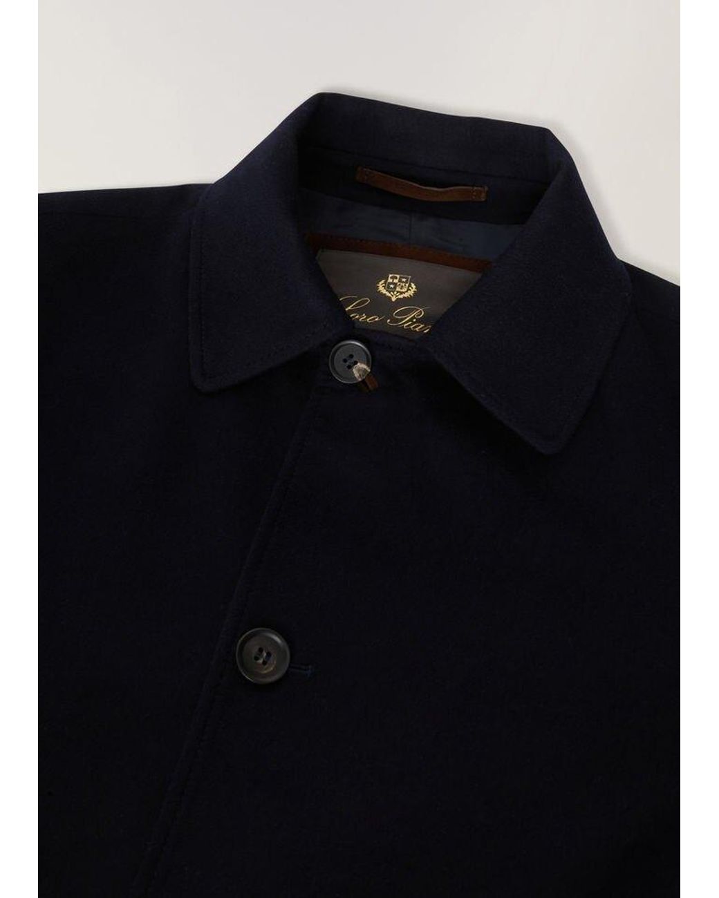 Loro Piana Blue Single-Breasted Coat for men