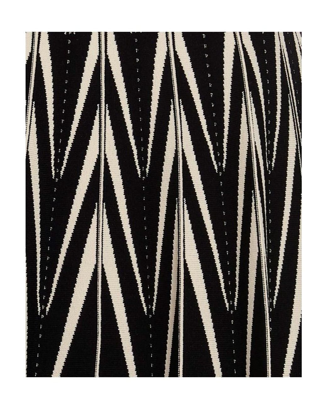 McQueen Black Elasticated Waistband Pleated Mini Skirt