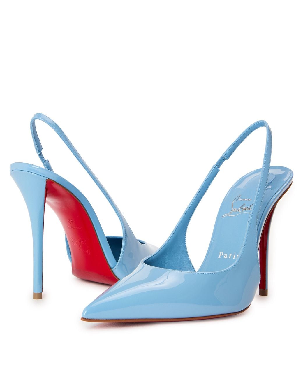 Christian Louboutin Blue Chr Miss Z Slingbacks