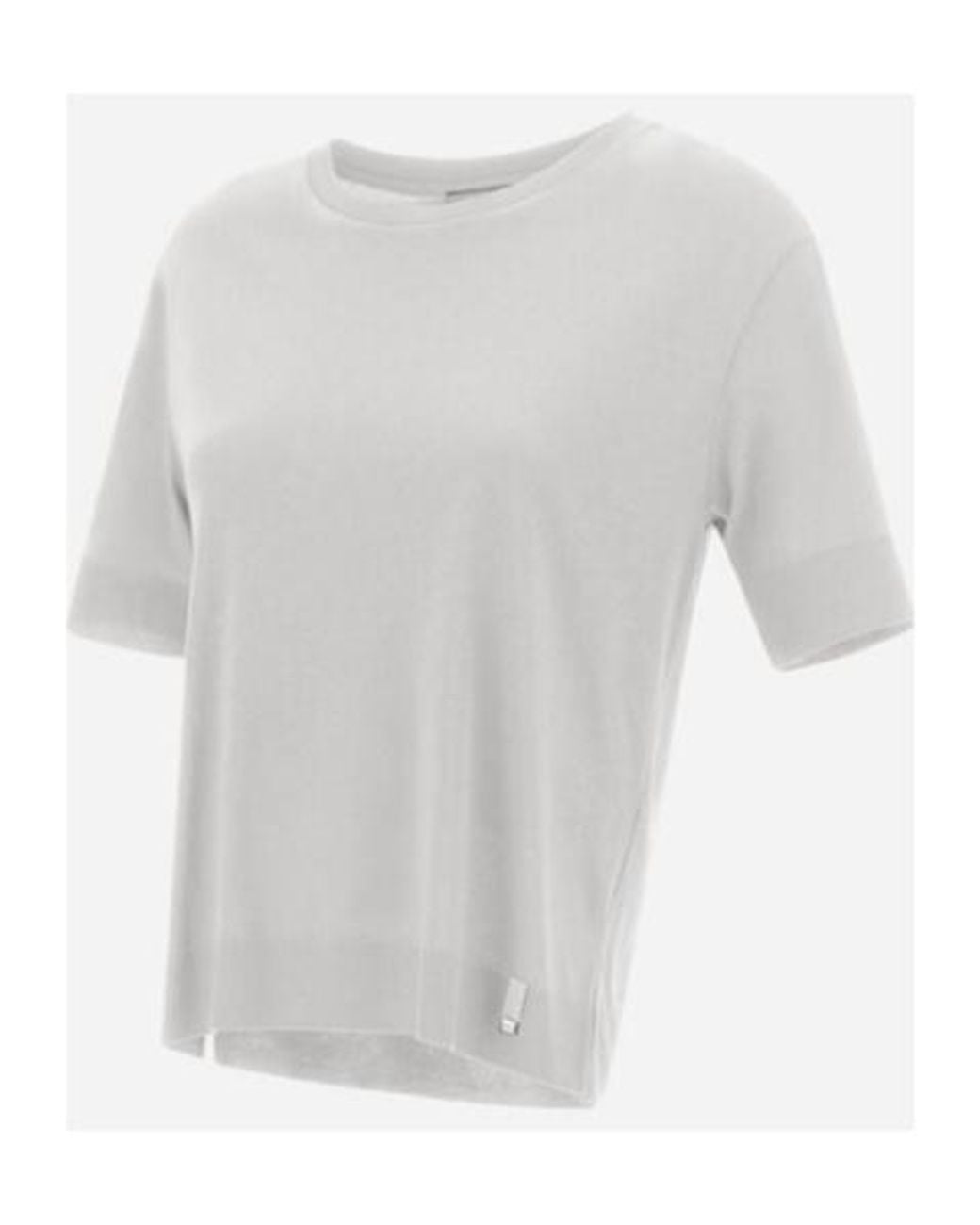 Herno White Short-Sleeved Crewneck Knitted Jumper