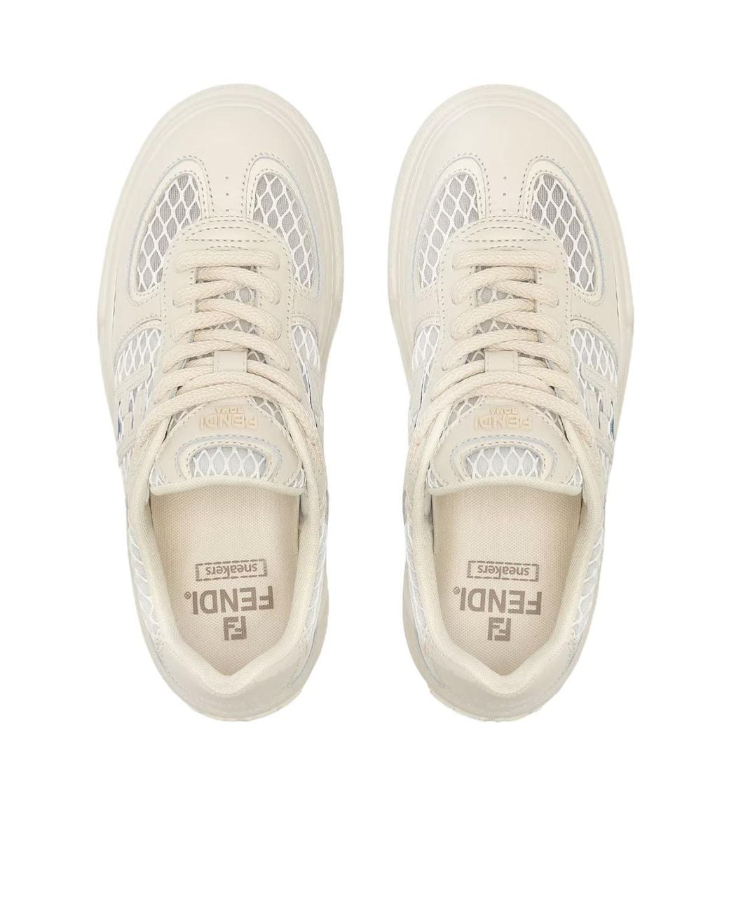 Fendi Natural Match Platform Low-Top Sneakers