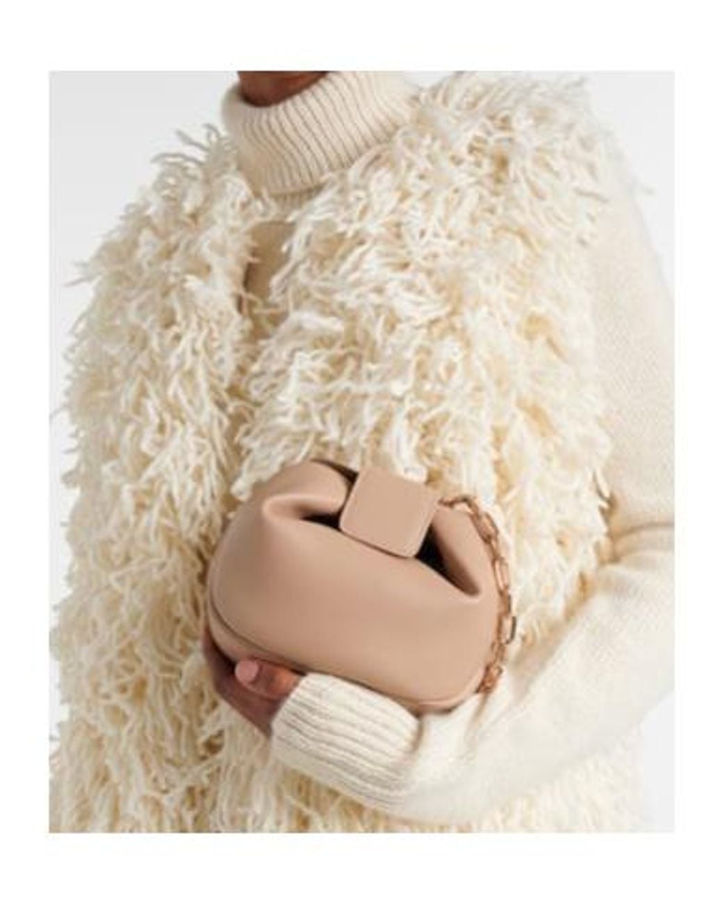 Gabriela Hearst Natural Soft Demi Leather Clutch