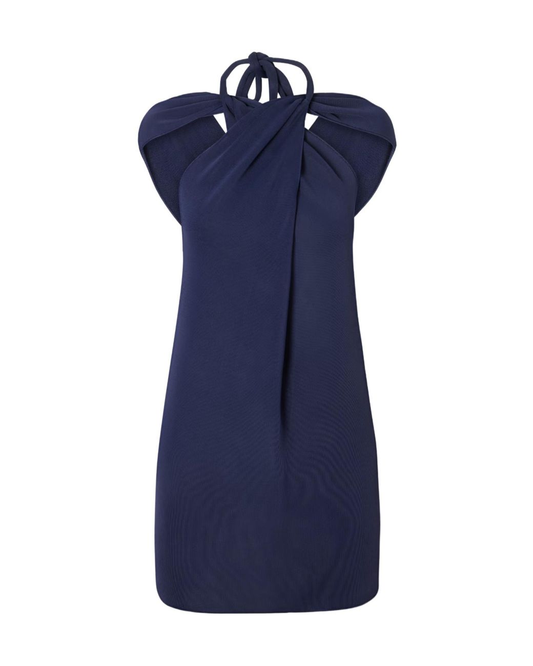 Lanvin Blue Draped Halterneck Top