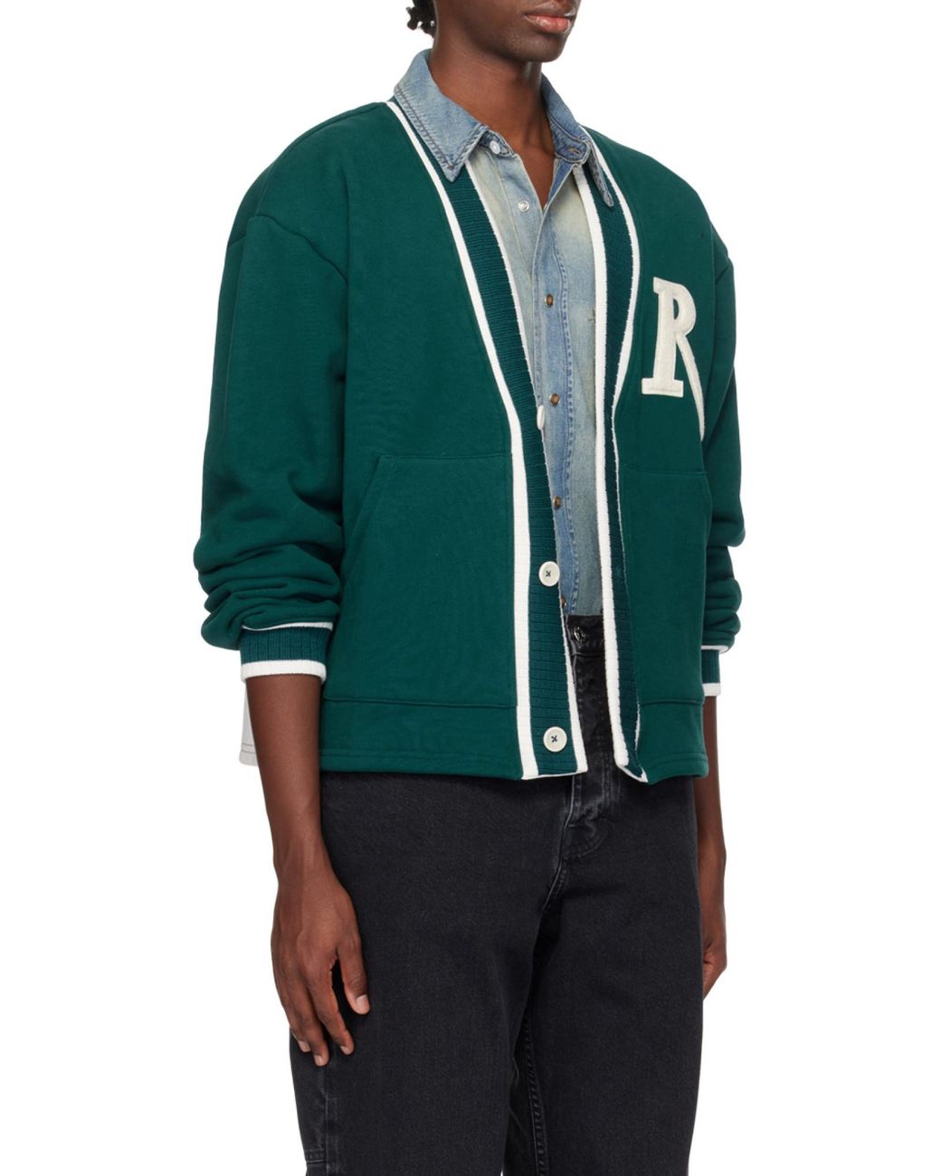 Rhude Blue Long-Sleeved Sweater for men