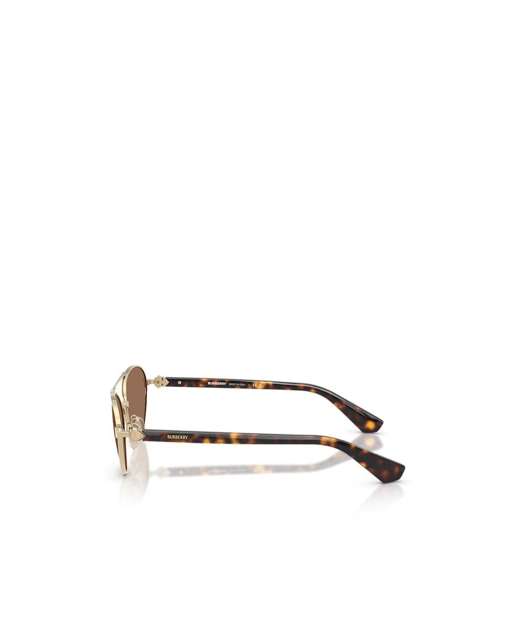 Burberry White Eyewear Aviator Frame Sunglasses
