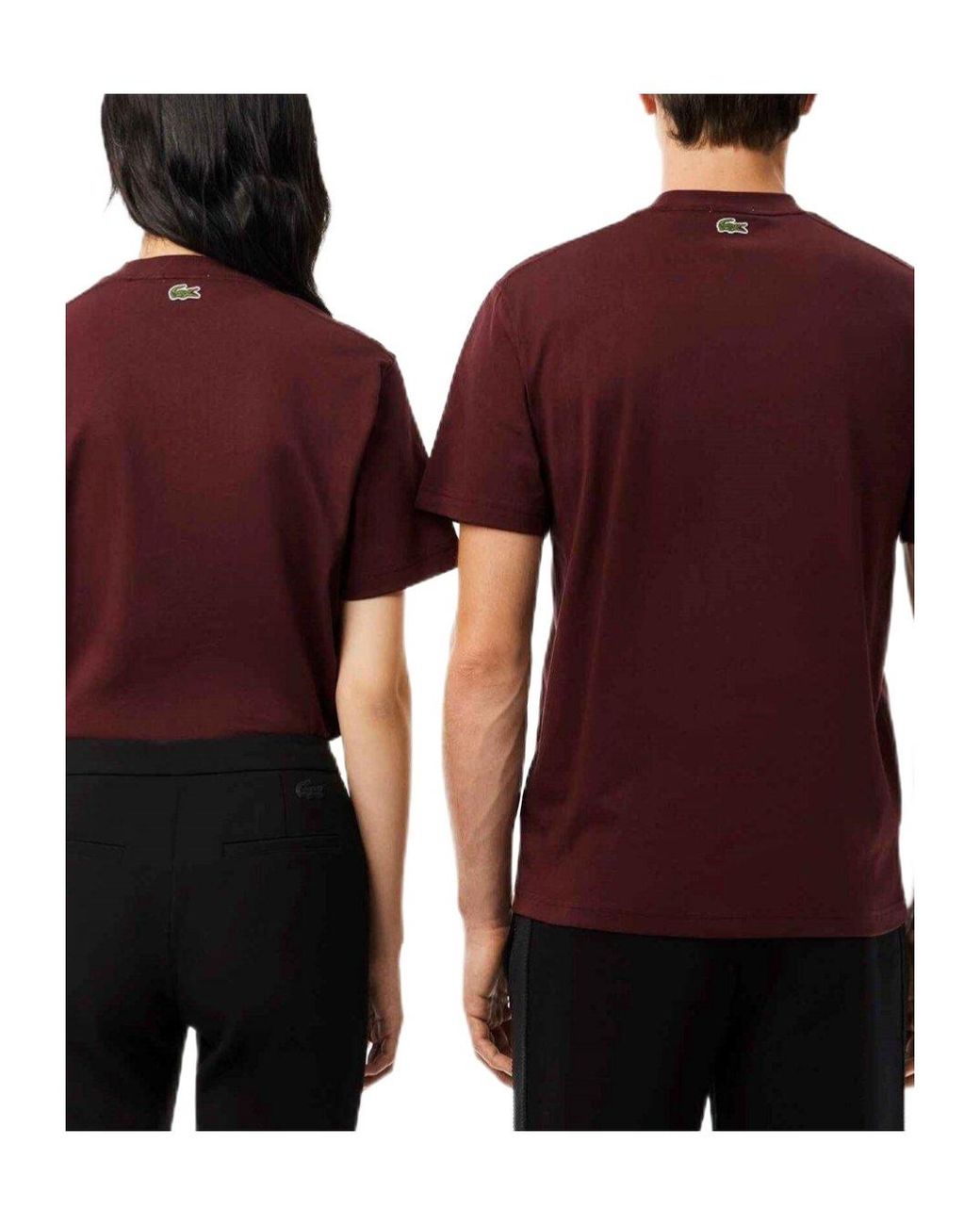 Lacoste Red Logo Short Sleeve T-Shirt for men