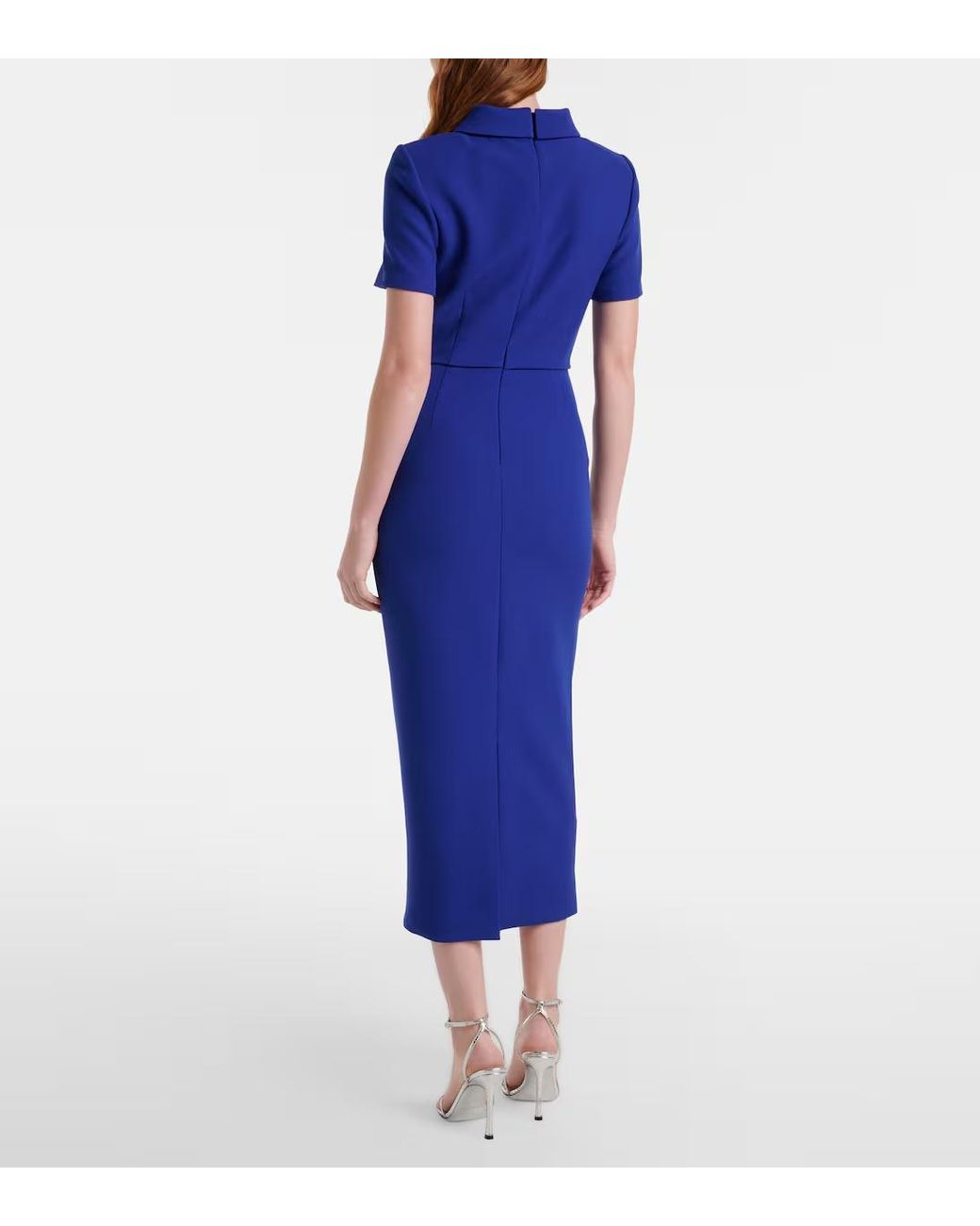 Roland Mouret Blue Crêpe Midi Dress