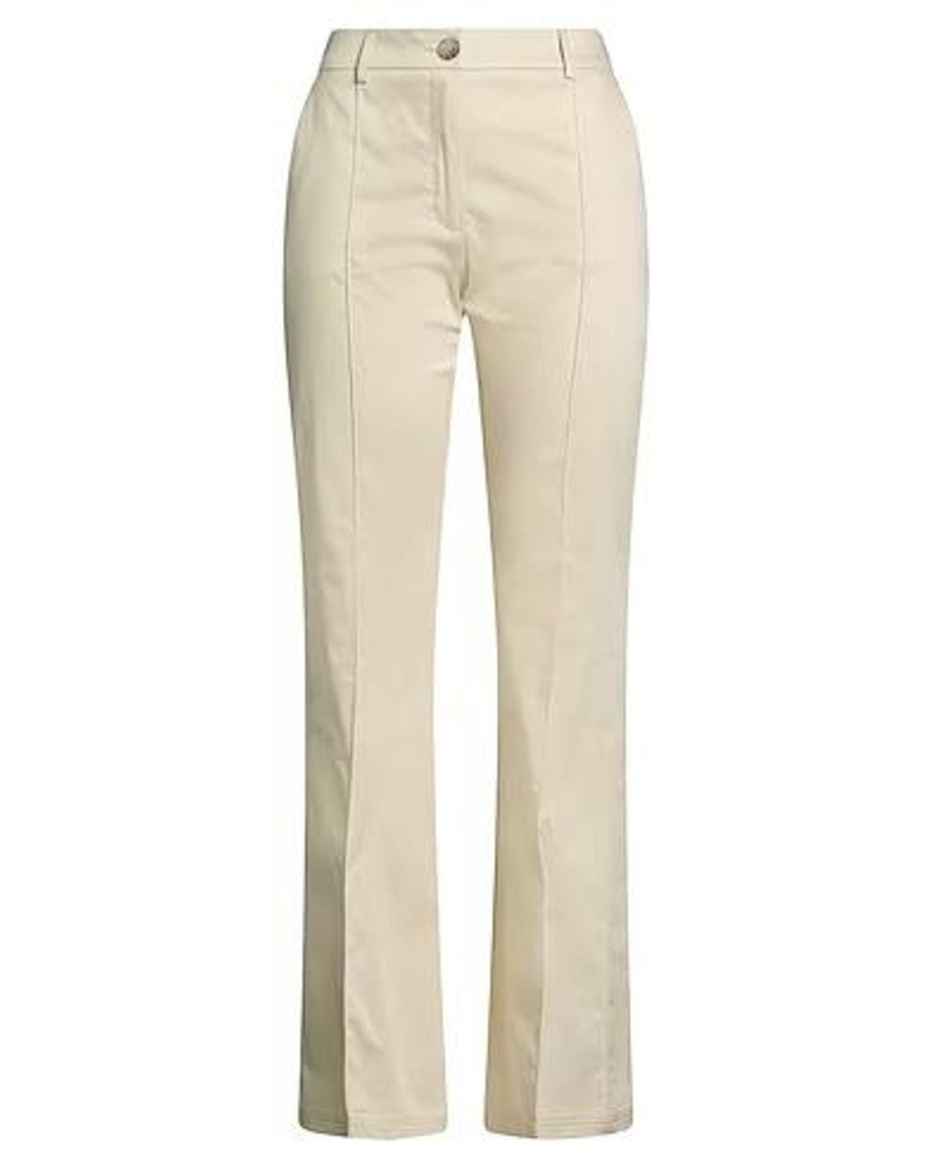 MAX&Co. Natural High-Waisted Straight-Leg Trousers