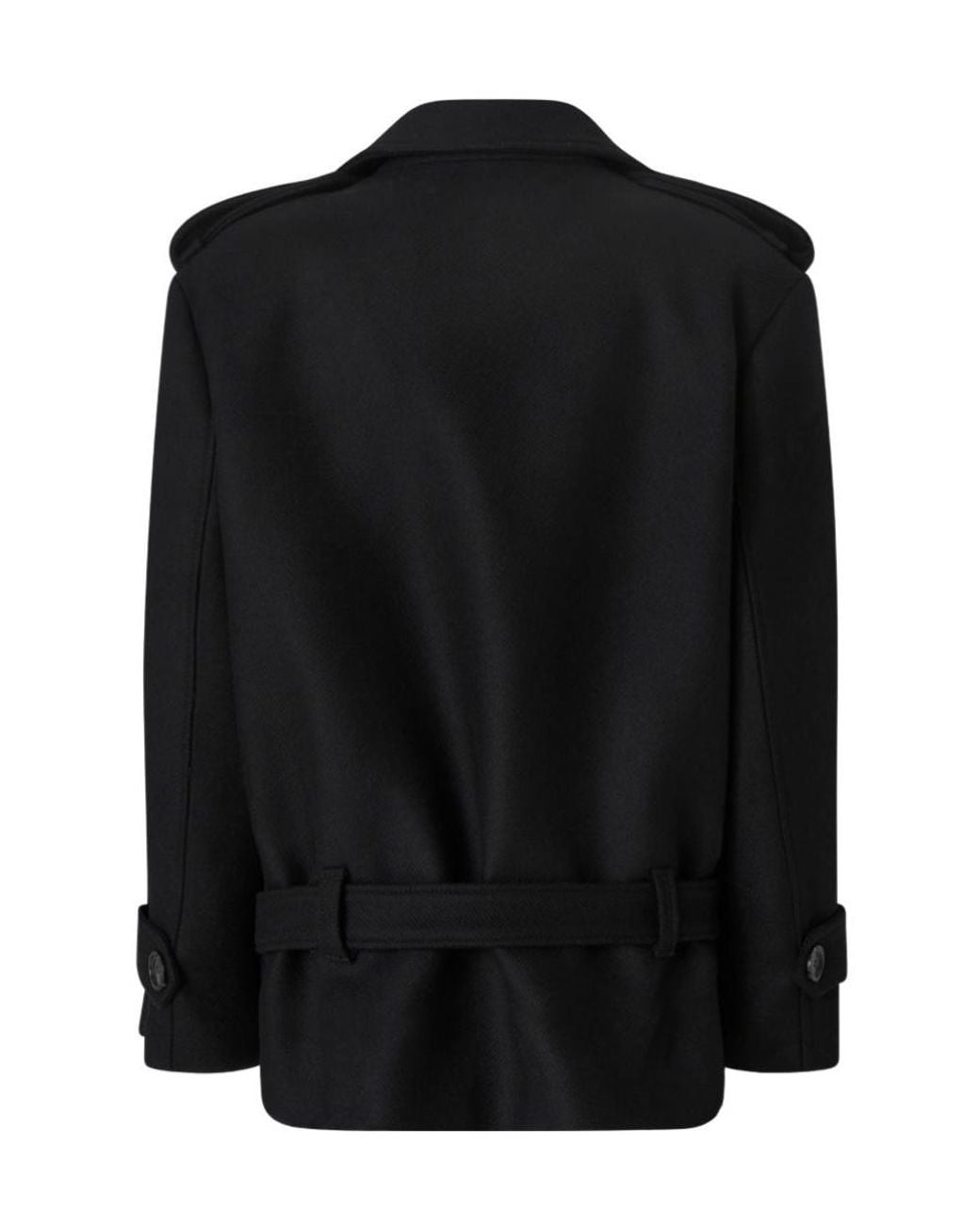 Pinko Black Tornado Short Belted Coat