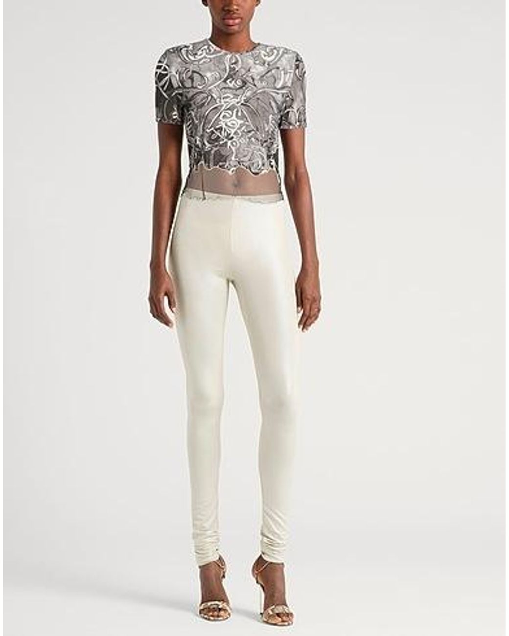 DIESEL White Printed Short-Sleeved T-Shirt