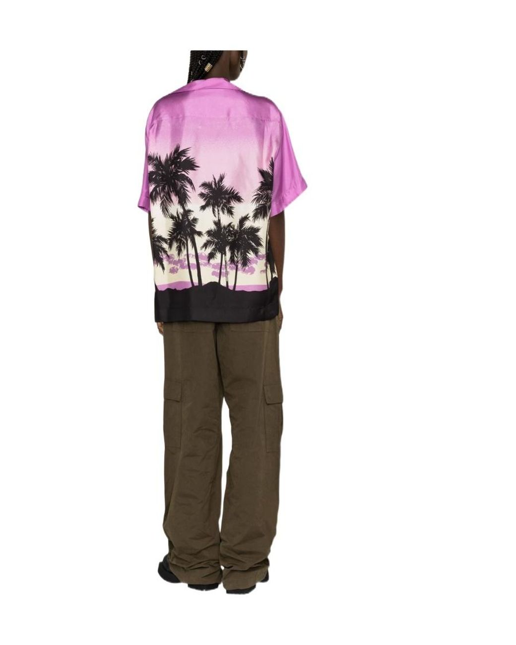 Palm Angels Pink Short Sleeve Shirts