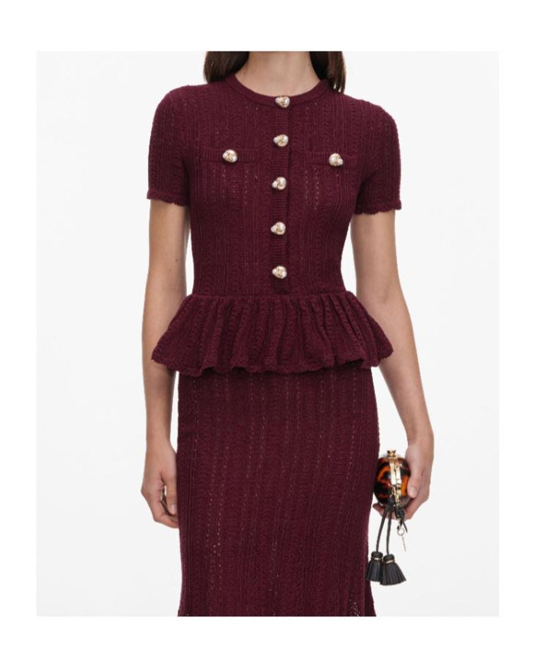 Self-Portrait Purple Long Dress