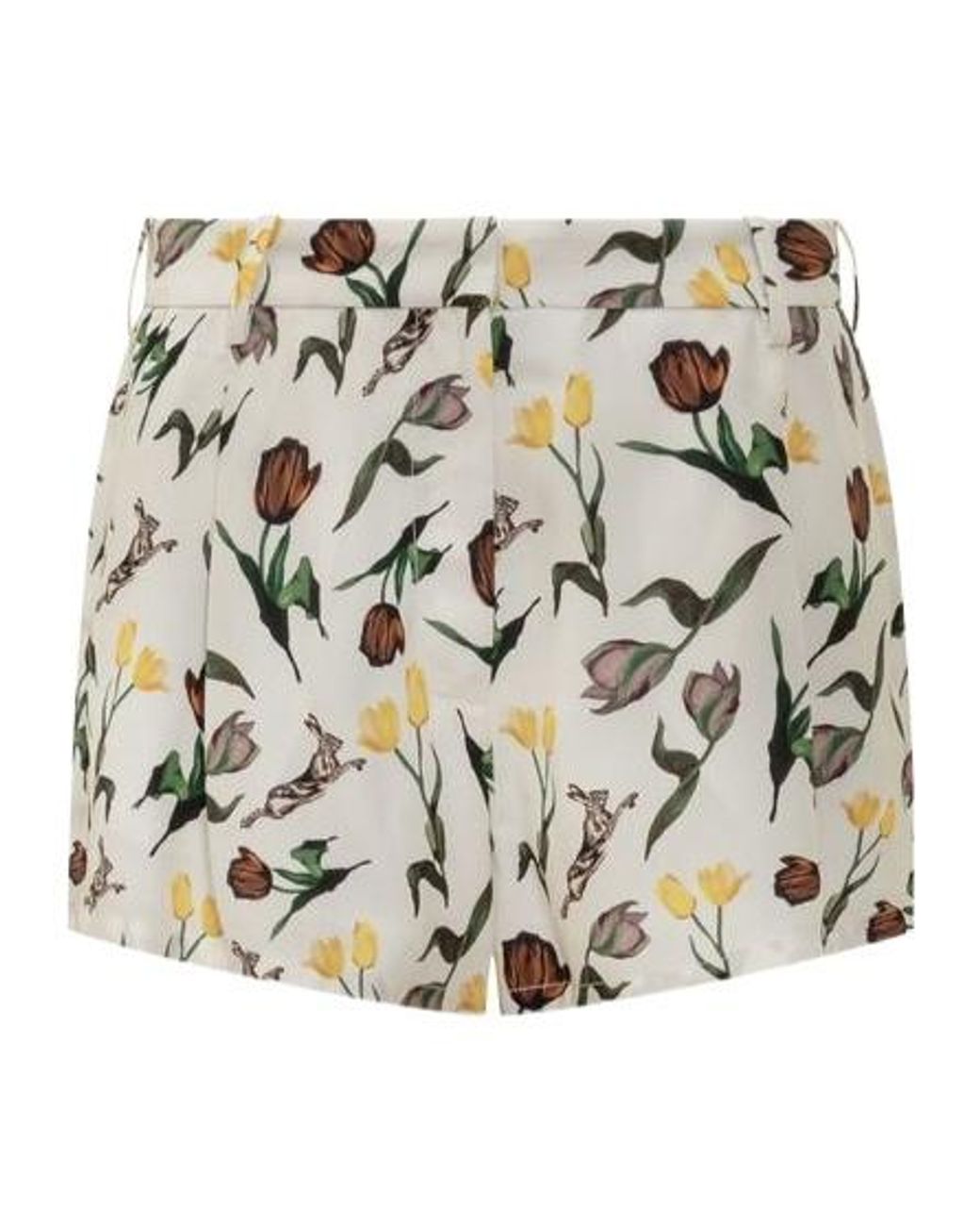 Marni Metallic Floral Printed Shorts