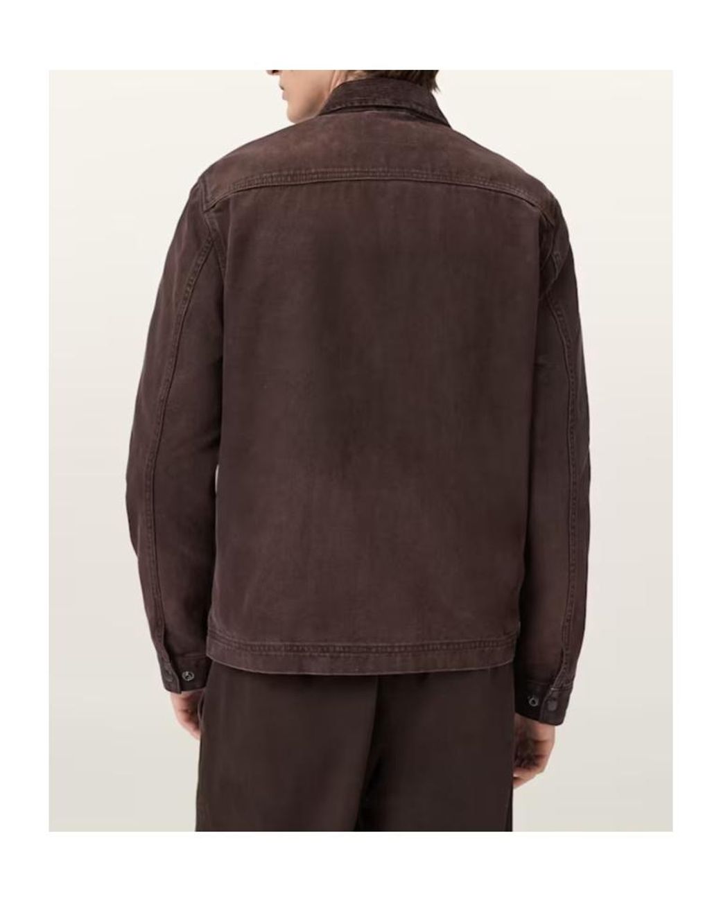 AllSaints Brown Rothwell Zip-Front Jacket for men
