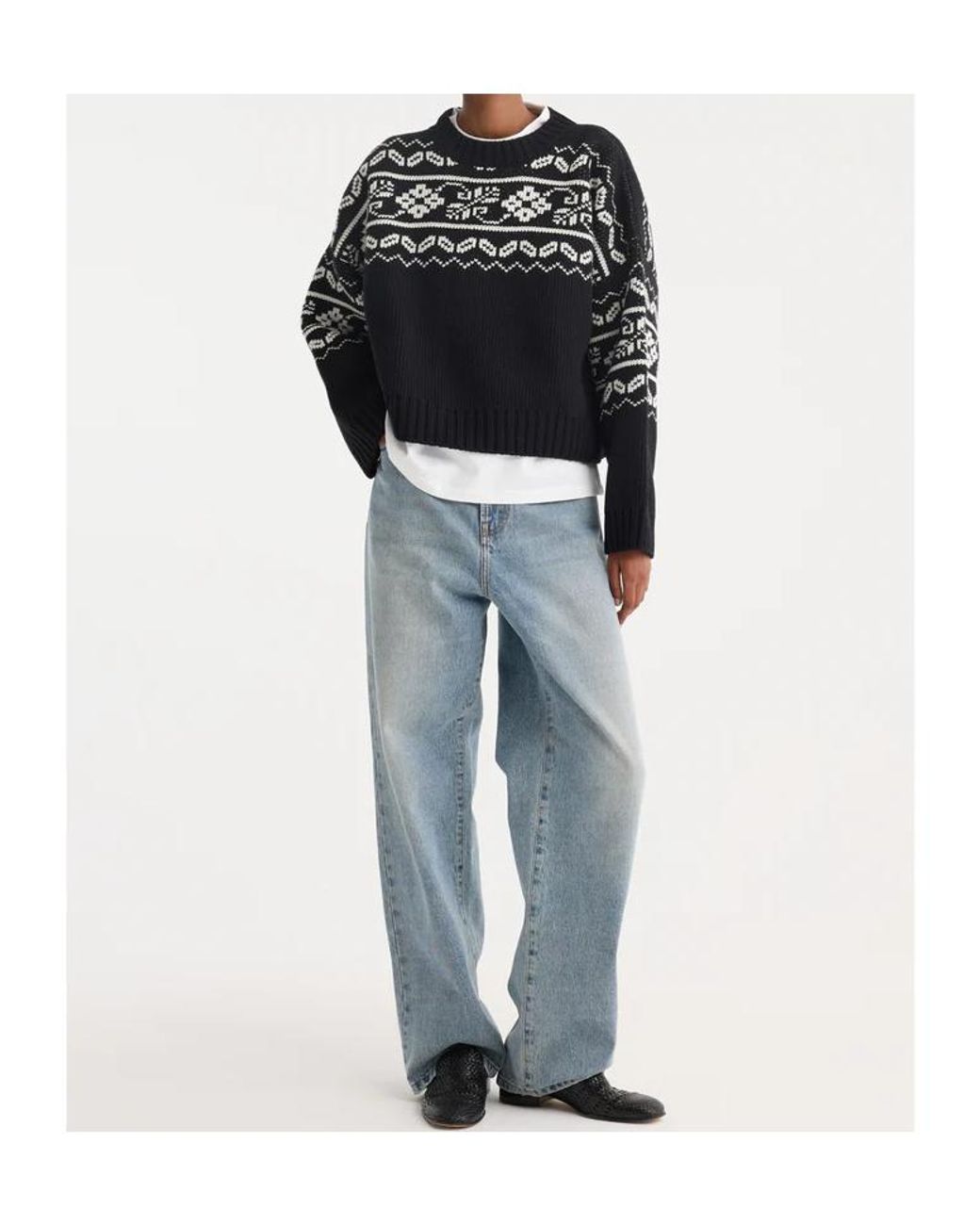 Rohe Black Cable-Knit Crew-Neck Sweater