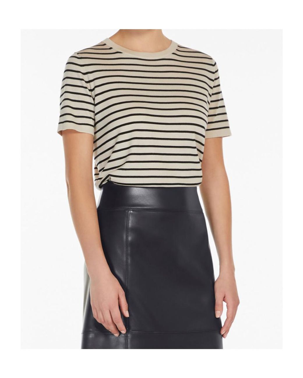 Max Mara White 'S Egidio Striped Crewneck T-Shirt