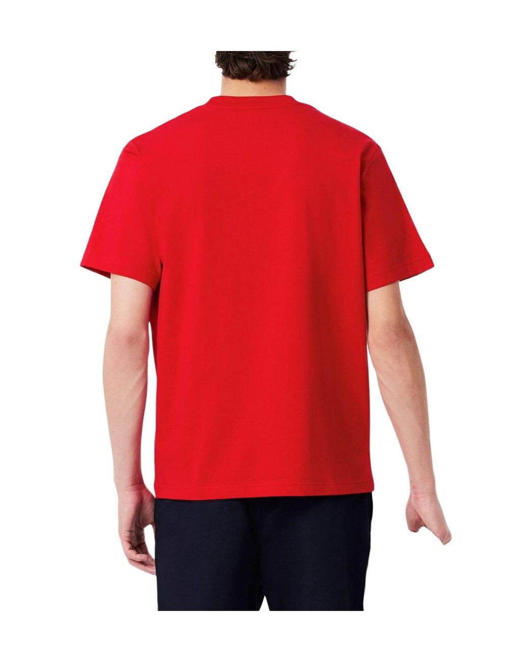 Lacoste Red Logoprint Tshirt for men